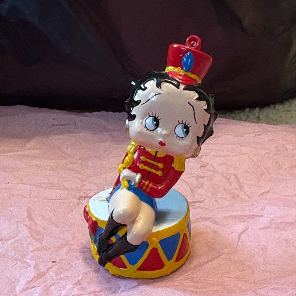 Betty Boop Red, Blue & Yellow Drum Major Figurine